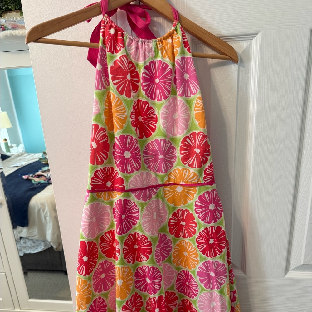 Lilly Pulitzer Vibrant Floral Midi Dress - Pink, Orange, Green